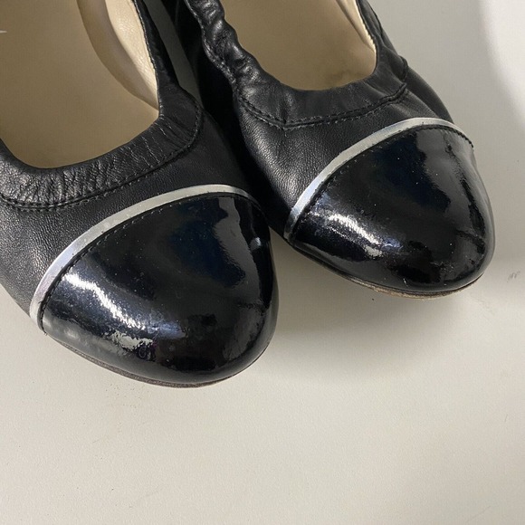 AGL Attilio Giusti Leombruni Pump Ballet Black Leather Wedge Heel Cap 37… - Picture 10 of 11